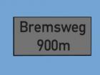 KSIB40 Schild Bremsweg 900m