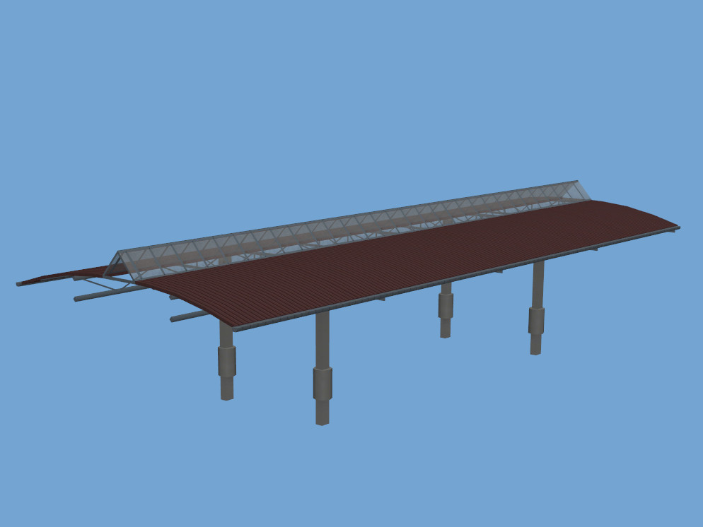 TV Bahnsteigdach 20m