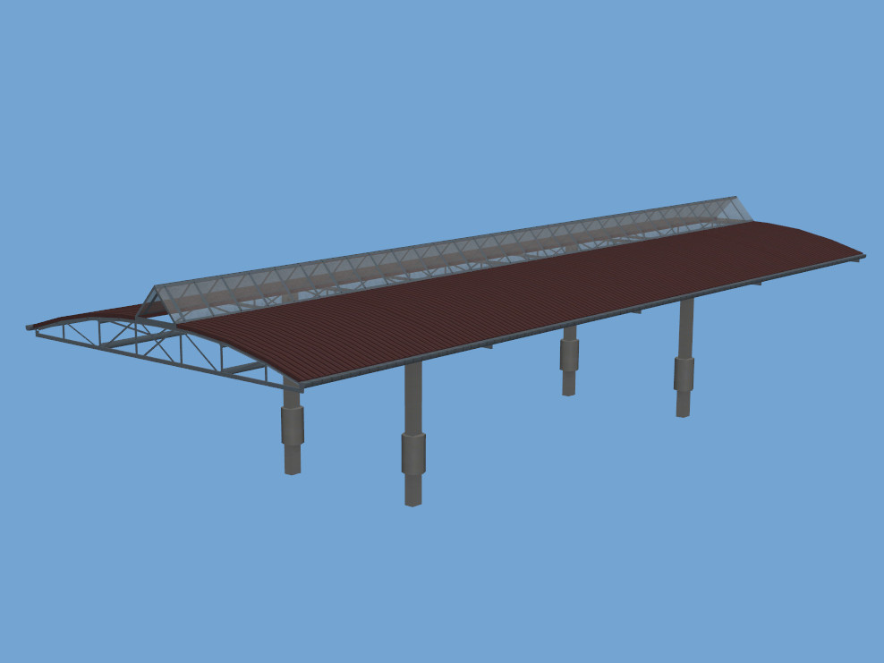 TV Bahnsteigdach 20m Ende