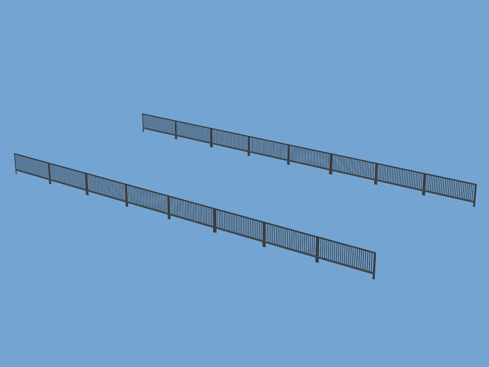 Gelaender HT 16x7.5m dunkelgrau