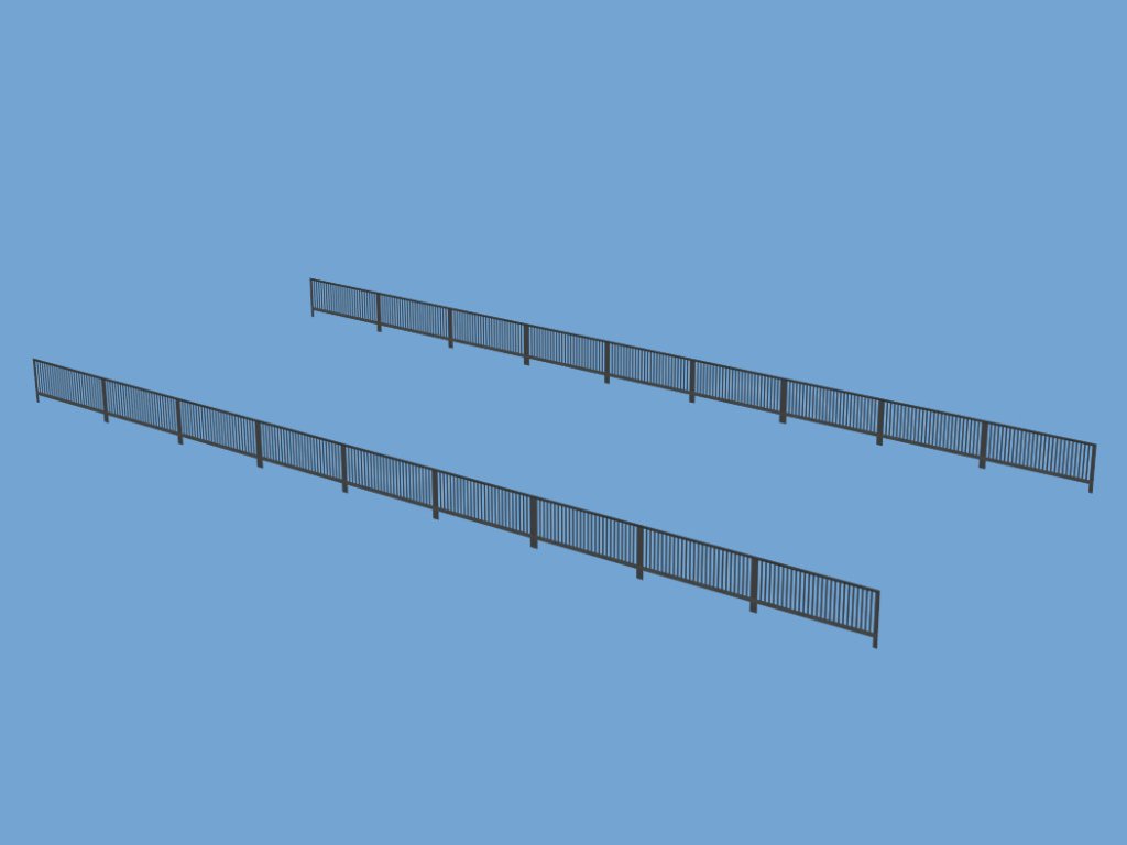 Gelaender HT 18x7.5m dunkelgrau