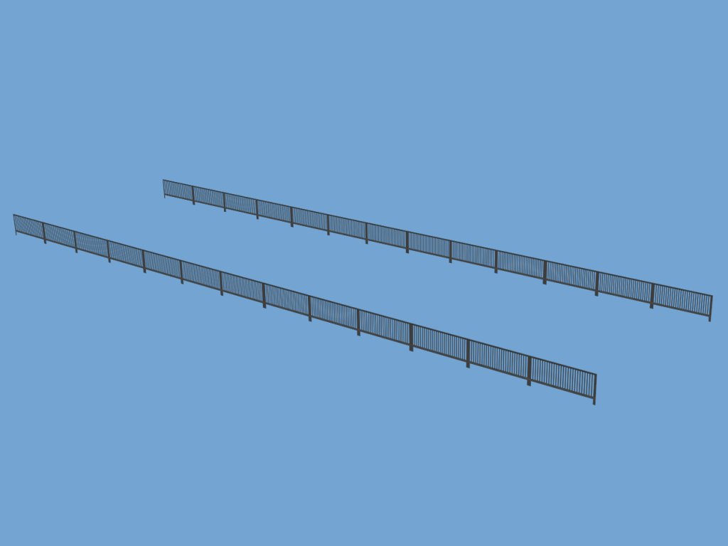 Gelaender HT 26x7.5m dunkelgrau