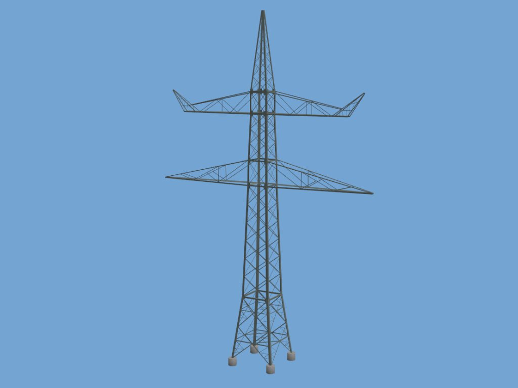 Mast 380kV 45m 31m 2Tr 3xErdseil