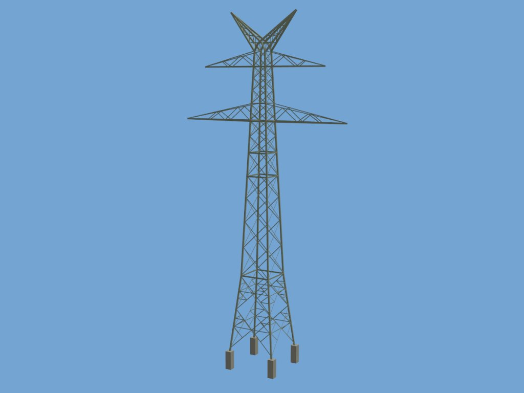 Mast 380kV 50m Donaumast 2Erdseile