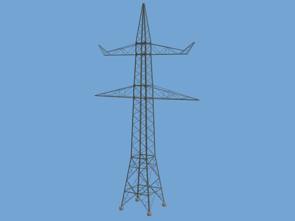 Mast 380kV 54m 32m 2Tr 3xErdseil