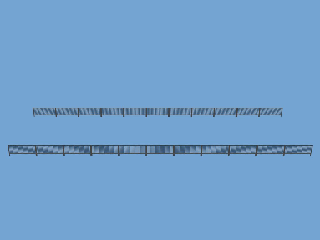Gelaender HT 22x7.5m dunkelgrau