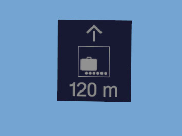 MA Schild Gepaeckband 120m