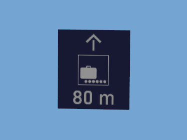 MA Schild Gepaeckband 80m