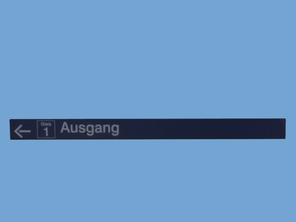 Schild Gleis 1 Ausgang