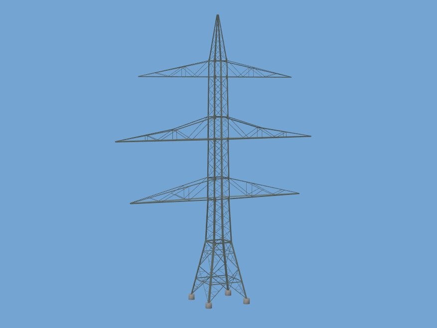Abspannmast 52m 40m 3Tr
