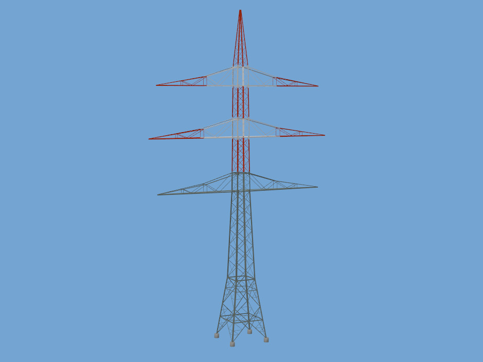 Abspannmast RW 73m 44m 3Tr