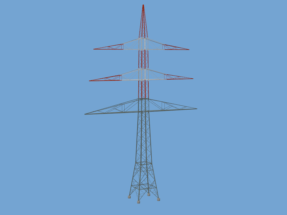 Abspannmast RW 73m 48m 3Tr