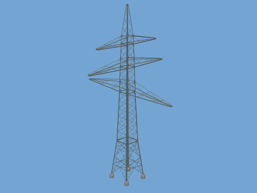 Mast110kV 39m 24m 3Tr gekreuzt