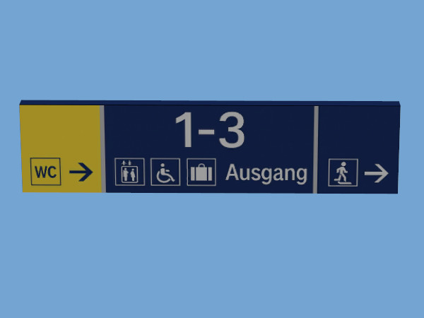 Weinheim Schild Ausgang rechts