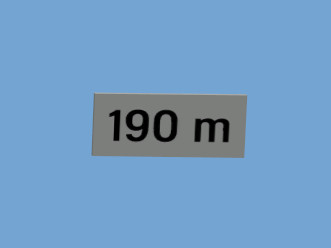 Orientierungszeichen 190m