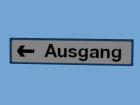 MA Schild fernblau Ausgang