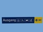 Weinheim Schild Ausgang links Weinheim Schild Ausgang links